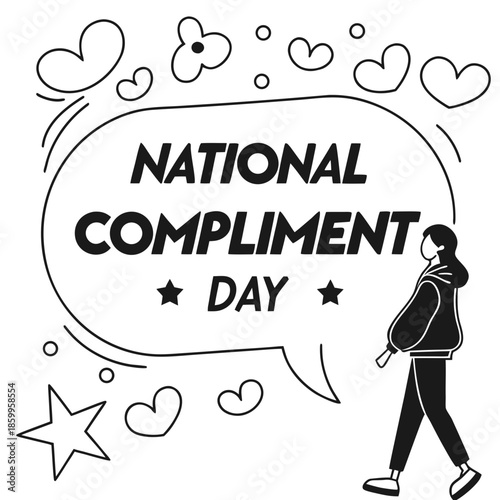 NATIONAL COMPLIMENT DAY vector illustration 