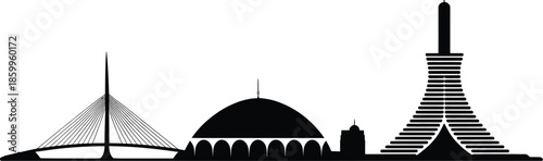 Sarajevo skyline panorama black silhouette. Bosnia and herzegovina capital city landmark architecture