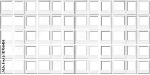 Seamless Style Grid of Many Instant Film Frames for Photography Portfolio Backgrounds