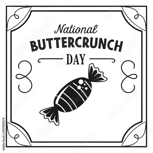 NATIONAL BUTTERCRUNCH DAY vector illustration isolated on white background