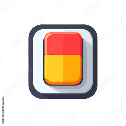 Rectangular Pill Shaped Icon with Rounded Edges in White Frame with Orange and Yellow Sections on White Background Free Download Rectangular Pill Shaped Icon with Rounded Edges in White Frame with Orange and Yellow Sections on White Background - GFXLoad