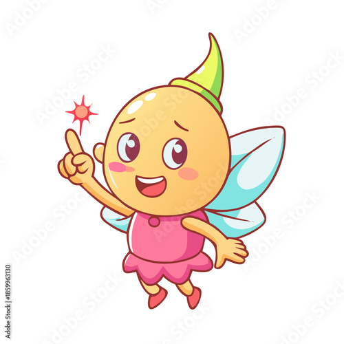 2d Cartoon Fairy Character Ready For Animate CC and Illustrator. Ringing and Pointing.