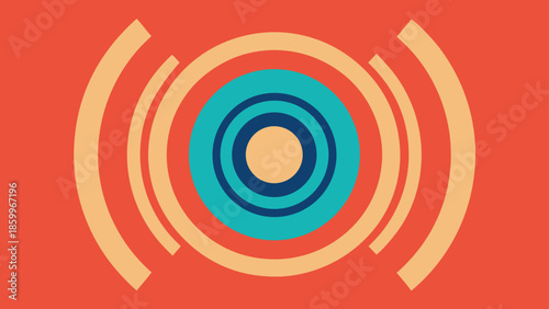 Vibrant Abstract Sound Waves Minimalist Design Energetic Mood