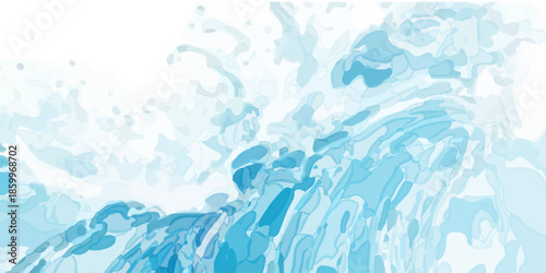 "Abstract blue and white ocean wave texture with aqua and teal hues. Perfect for creative web banner designs and professional branding materials."
