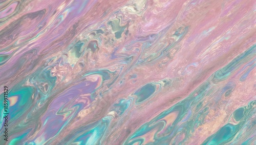 Iridescent Pastel Swirls - A Dreamy Abstract Texture.