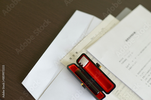 封筒と履歴書