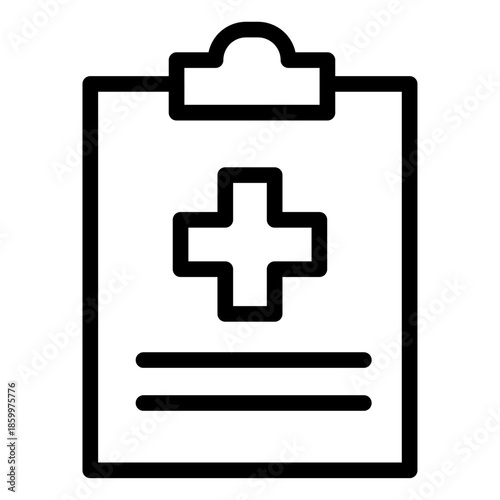 Medical Staff Report Line Icon of Medical Staffing Icon Set