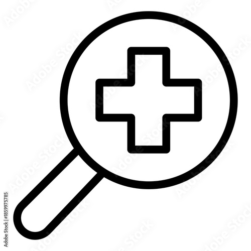 Staff Search Line Icon of Medical Staffing Icon Set