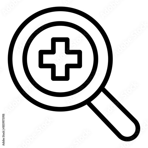 General Health Review Line Icon of Physical Examinations Icon Set