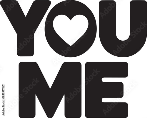 You Love Me Heart Togetherness Graphic Design
