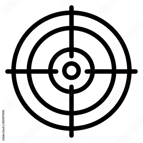 Target Sighting Line Icon of Ballistics Icon Set