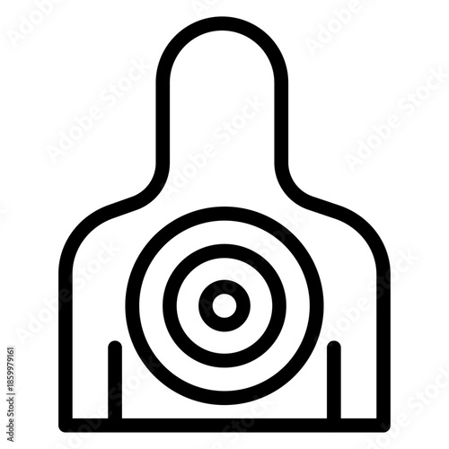 Shooting Target Line Icon of Ballistics Icon Set