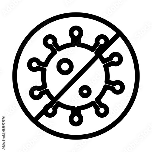 Virus Testing Line Icon of Epidemic Response Icon Set