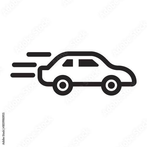 Getaway Car Line Icon of Organized Crime Icon Set