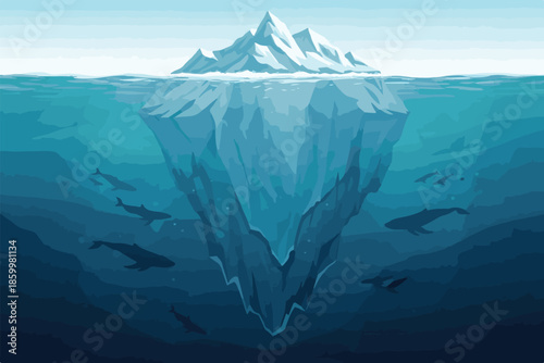 Perito Moreno Glacier in Argentina with massive blue icebergs and snowy mountains under a clear sky