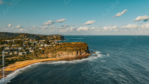 Photography Aerial view of Mona Vale Beach, Northern Beaches NSW, Sydney, Australia