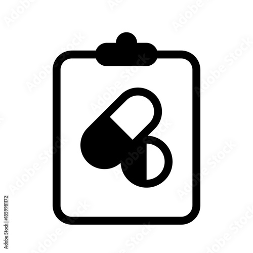 Inspection Report Line Icon of Drug Regulation Icon Set