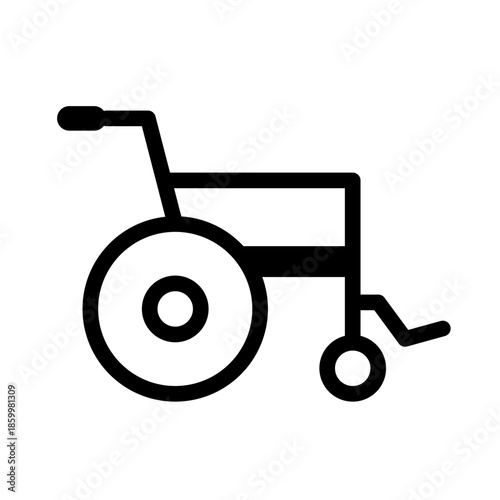 Geriatric Mobility Aid Line Icon of Geriatrics Icon Set