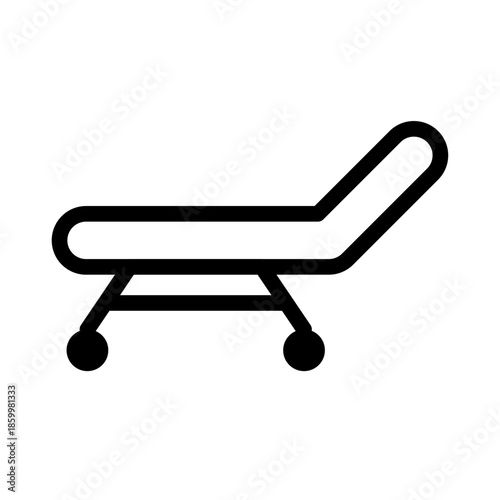 Geriatric Examination Bed Line Icon of Geriatrics Icon Set