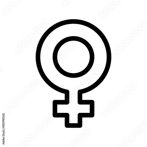 Female Health Symbol Line Icon of Obstetrics and Gynecology Icon Set