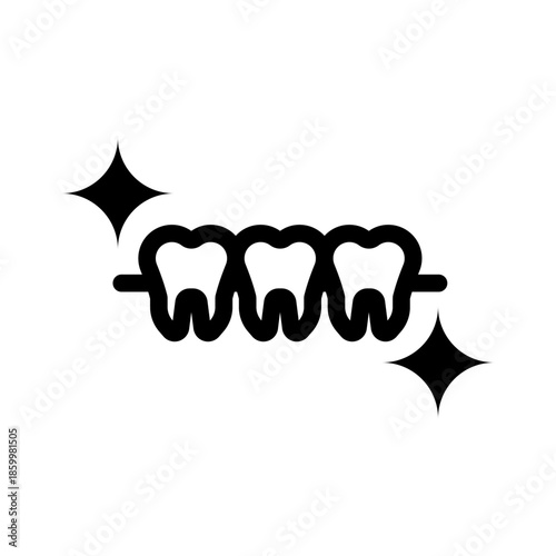 Aligner Cleaning Line Icon of Orthodontics (Specific) Icon Set