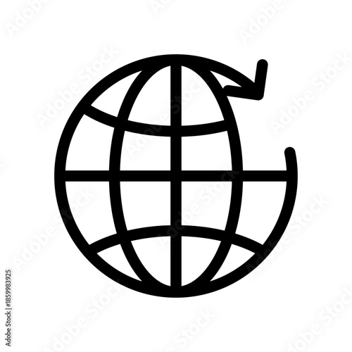 Global Resettlement Line Icon of Refugee Resettlement Icon Set