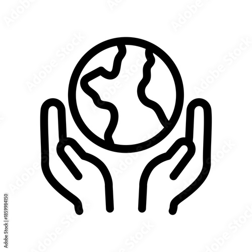 World Support Line Icon of International Aid Icon Set