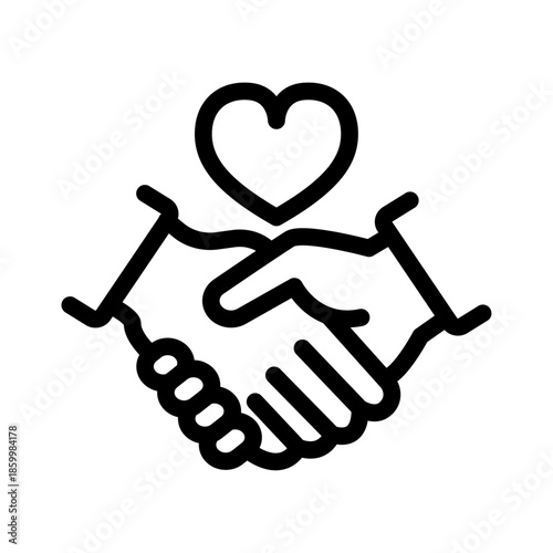 Partnership Support Line Icon of International Aid Icon Set