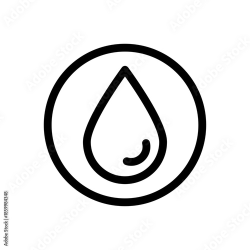 Blood Drop Line Icon of Blood Work Icon Set
