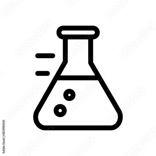 Lab Flask Analysis Line Icon of Blood Work Icon Set