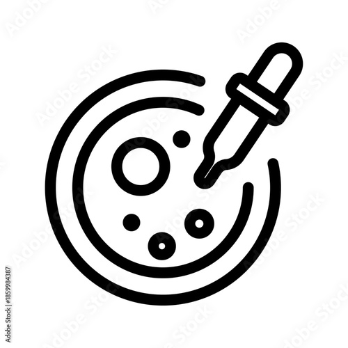 Cell Culture Test Line Icon of Pathology Icon Set