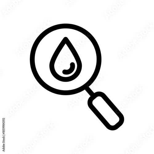 Fluid Analysis Line Icon of Pathology Icon Set