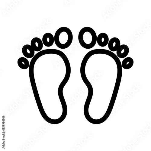 Foot Massage Line Icon of Massage Therapy Icon Set