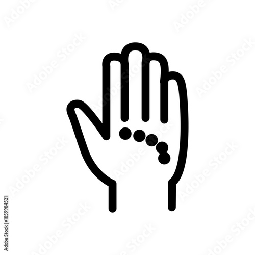 Hand Massage Line Icon of Massage Therapy Icon Set