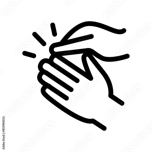 Palm Massage Line Icon of Acupressure Icon Set