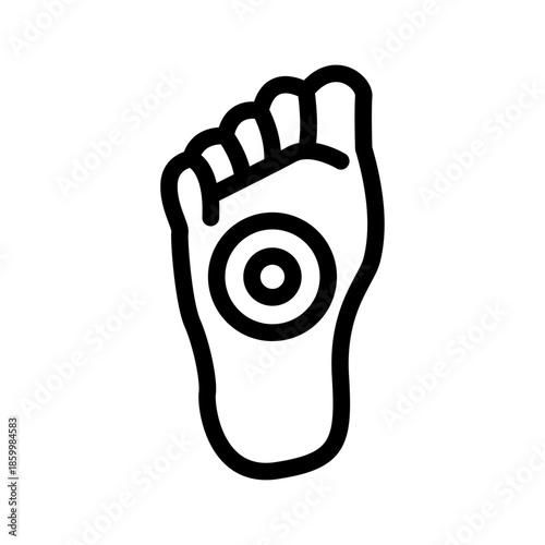 Foot Pressure Point Line Icon of Acupressure Icon Set