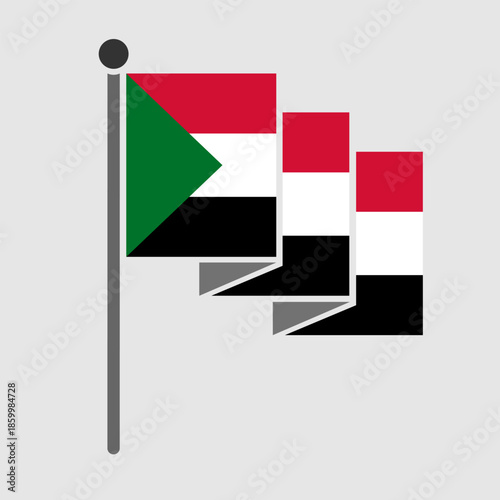 National flag of Sudan design