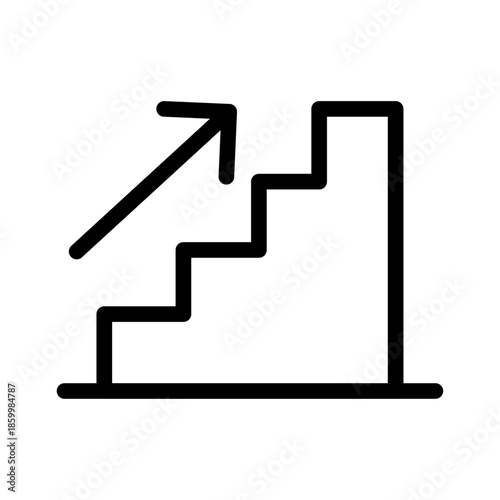 Stair Support Line Icon of Assisted Living Icon Set