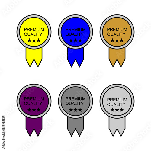 high quality product label badge collection in various colors