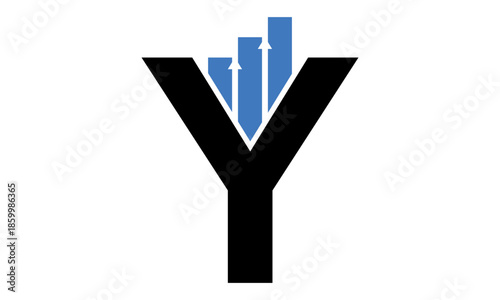 Modern Letter Y finance Logo