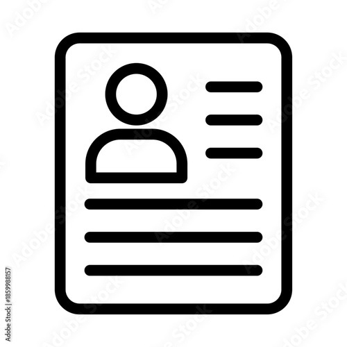 Client Profile Management Line Icon of Social Work Icon Set