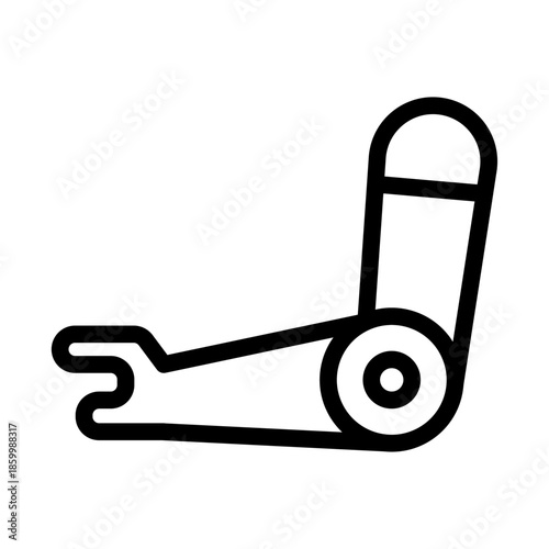 Prosthetic Support Line Icon of Disability Support Icon Set