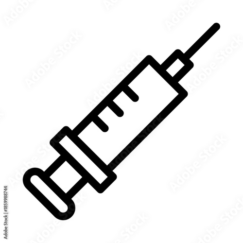 Dental Injection Line Icon of Prosthodontics Icon Set