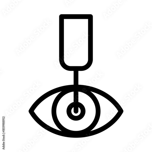 Corneal Laser Line Icon of Laser Eye Surgery Icon Set