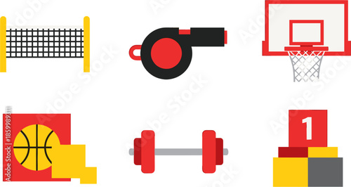 Sports Equipment Vector Illustrations