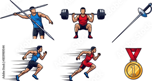 Mastering Sports: Archery, Weightlifting, Running, and Medal