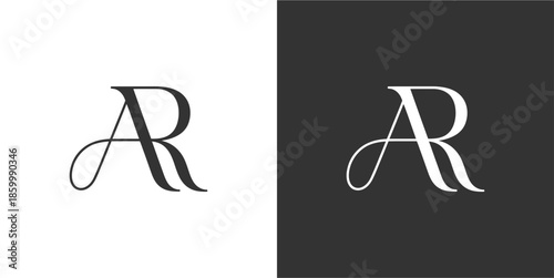 AR Initial Logo Monogram Vector Design , Letter Logo Design