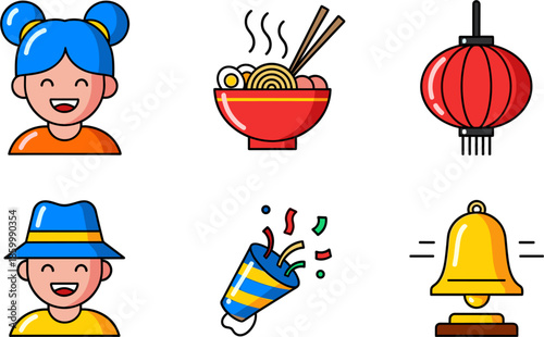 Vibrant Vector Illustrations of Cultural Icons