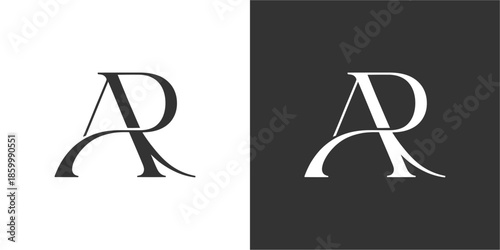 AR Initial Logo Monogram Vector Design , Letter Logo Design