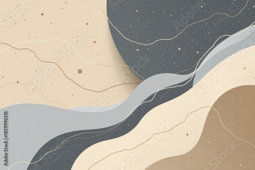 An illustration of a colorful, abstract wave background with flowing curves, perfect for use as wallpaper and creative decoration.